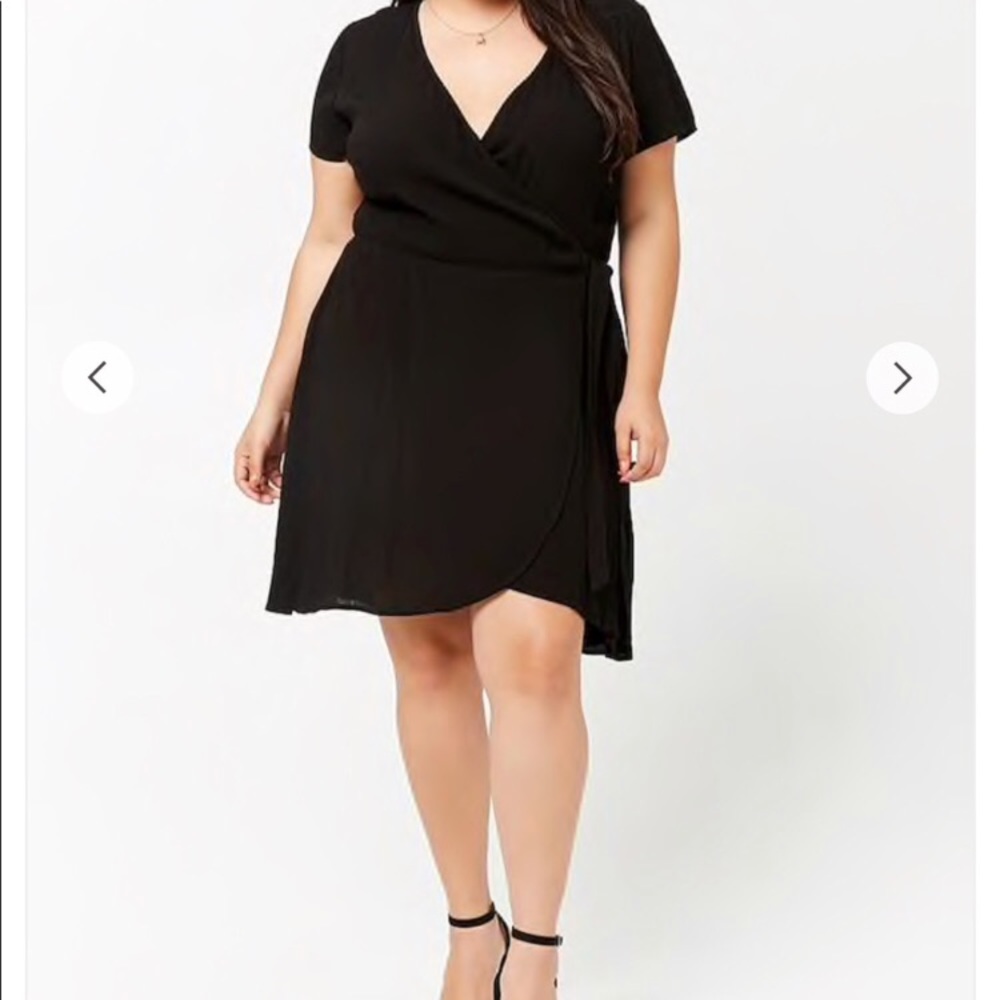 Forever 21 plus wrap crepe dress